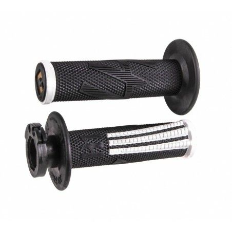 Puños ODI Emig Pro V2 Lock-On Negro/Blanco- motoscamaralweb.com