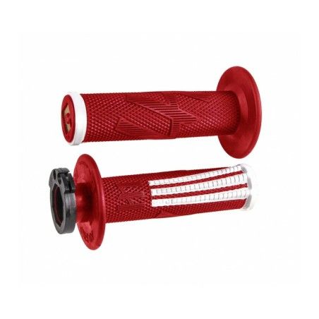Puños ODI Emig Pro V2 Lock-On Rojo/Blanco- motoscamaralweb.com