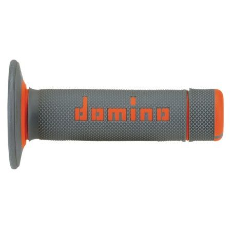 Puños off road DOMINO cross gris/naranja A02041C4552- motoscamaralweb.