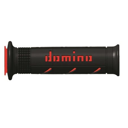 Puños racing DOMINO super soft 126mm negro/rojo A25041C4240- motoscama