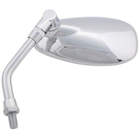 Retrovisor ambos lados universal V PARTS Custom ovalado cromado - motoscamaralweb.com
