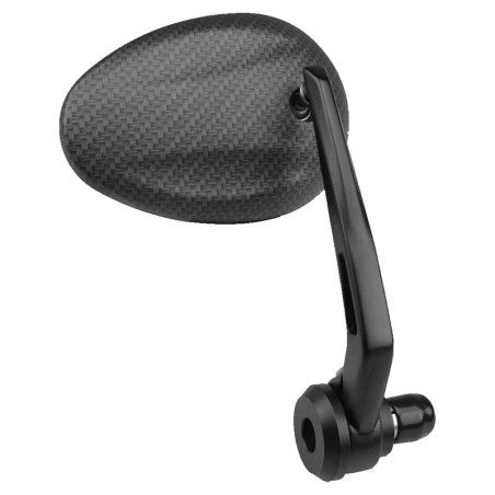 Retrovisor ambos lados universal V PARTS al puño ovalado carbon look - motoscamaralweb.com