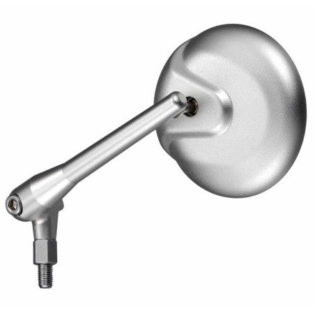 Retrovisor izquierdo universal V PARTS regulable Ø102mm gris metal mate - motoscamaralweb.com