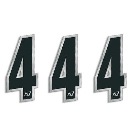 Numeros de carrera negro Blackbird 15X7 Cm - Pack 3 uds 5069/20/4 - motoscamaralweb.com