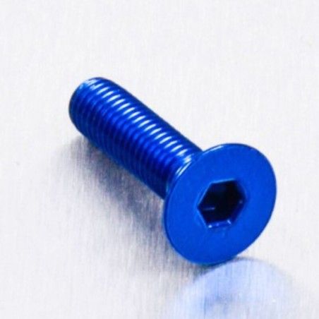 Tornillo de Aluminio Pro-bolt avellanado M5 x (0.8mm) x 20mm azul LCS520B - motoscamaralweb.com