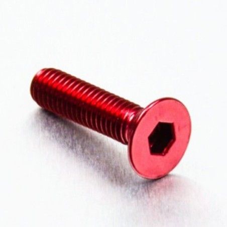 Tornillo de Aluminio Pro-bolt avellanado M6 x (1.00mm) x 25mm rojo LCS625R - motoscamaralweb.com