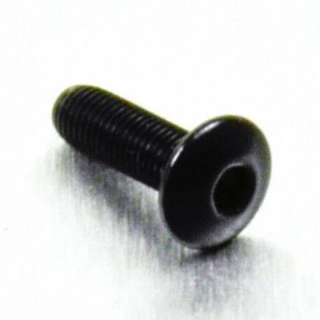 Tornillo de Aluminio Pro-bolt cabeza redondeada M4 x (0.5mm) x 12mm Fine negro LFB412FBK - motoscamaralweb.com