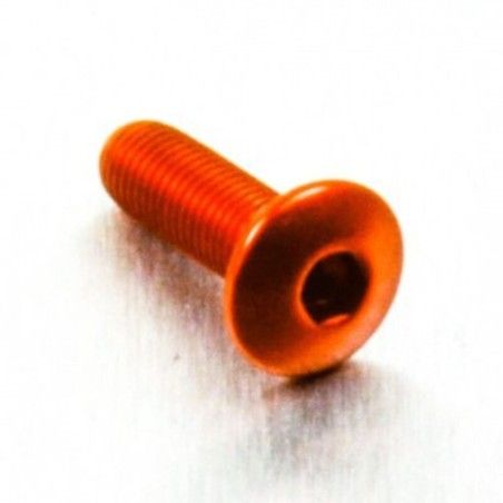 Tornillo de Aluminio Pro-bolt cabeza redondeada M4 x (0.5mm) x 12mm Fine naranja LFB412FO - motoscamaralweb.com