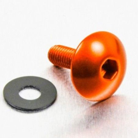 Tornillo de Aluminio XL Pro-bolt cabeza redondeada M5 x (0.8mm) x 16mm naranja LFB516XLO - motoscamaralweb.com