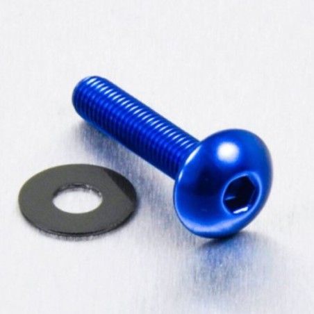 Tornillo de Aluminio Pro-bolt cabeza redondeada M5 x (0.8mm) x 20mm azul LFB520B - motoscamaralweb.com