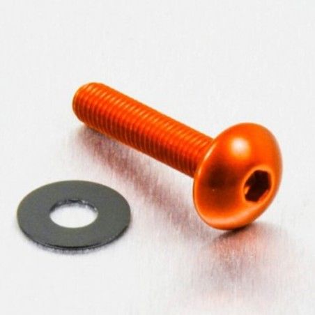 Tornillo de Aluminio Pro-bolt cabeza redondeada M5 x (0.8mm) x 20mm naranja LFB520O - motoscamaralweb.com