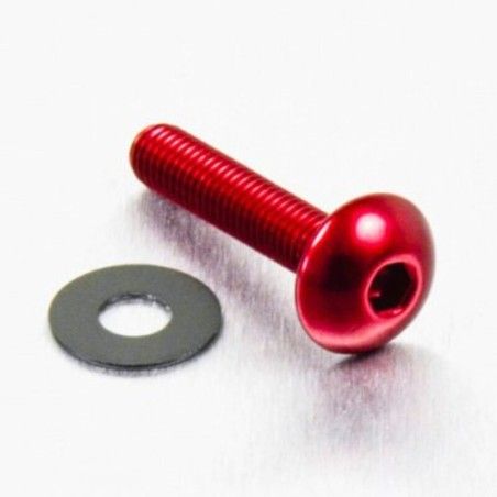 Tornillo de Aluminio Pro-bolt cabeza redondeada M5 x (0.8mm) x 20mm rojo LFB520R - motoscamaralweb.com