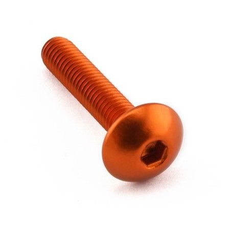 Tornillo Aluminio Pro-Bolt cabeza alomada M5 x (0.8mm) x 25mm LFB525O Naranja - motoscamaralweb.com