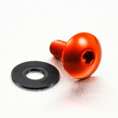 Tornillo de Aluminio Pro-bolt cabeza redondeada M6 x (1.00mm) x 16mm naranja LFB616O - motoscamaralweb.com