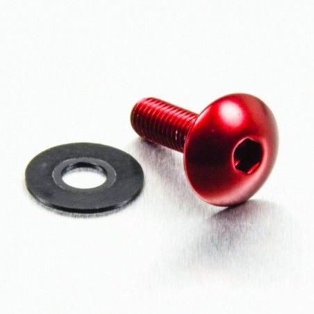 Tornillo de Aluminio Pro-bolt cabeza redondeada M6 x (1.00mm) x 20mm rojo LFB620R - motoscamaralweb.com