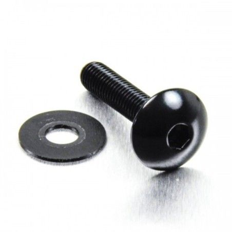 Tornillo de Aluminio Pro-bolt cabeza redondeada M6 x (1.00mm) x 30mm negro LFB630BK - motoscamaralweb.com