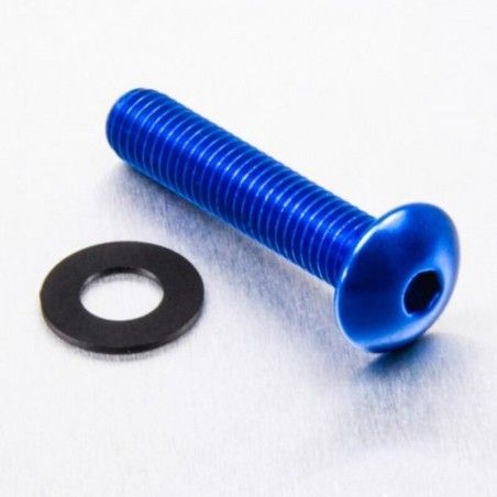 Tornillo de Aluminio Pro-bolt cabeza redondeada M8 x (1.25mm) x 40mm azul LFB840B - motoscamaralweb.com