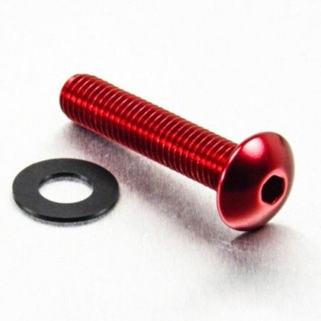 Tornillo de Aluminio Pro-bolt cabeza redondeada M8 x (1.25mm) x 40mm rojo LFB840R - motoscamaralweb.com