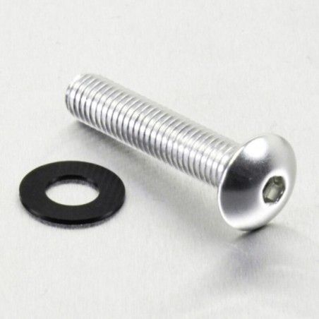 Tornillo de Aluminio Pro-bolt cabeza redondeada M8 x (1.25mm) x 40mm plata LFB840S - motoscamaralweb.com