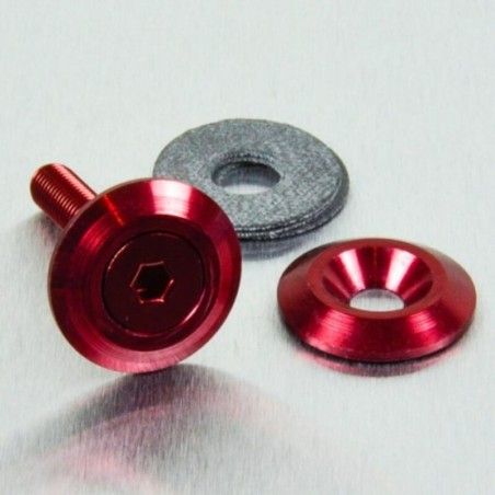 Arandela de Aluminio avellanada M5 (19mm ØExt.) rojo LWAC5R - motoscamaralweb.com