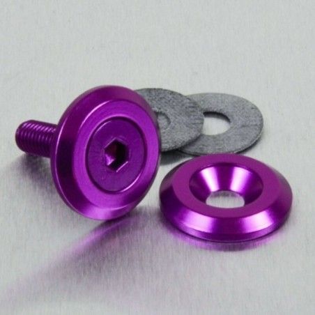 Arandela de Aluminio avellanada M6 violeta LWAC6-19P - motoscamaralweb.com