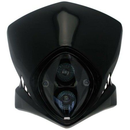 Faro con careta Bihr Viper negro - motoscamaralweb.com