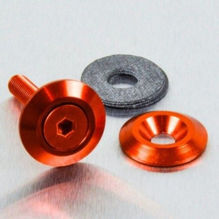 Arandela de Aluminio avellanada M5 (19mm ØExt.) naranja LWAC5O - motoscamaralweb.com