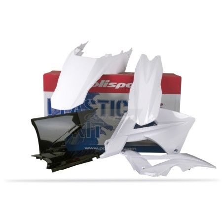 Kit plástica POLISPORT GAS GAS blanco/negro/blanco - motoscamaralweb.com