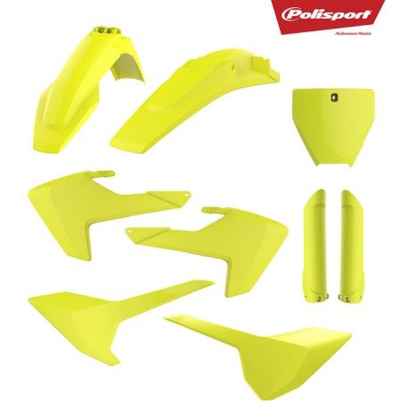 Kit de plástica completo POLISPORT Husqvarna amarillo fluor 90741 - motoscamaralweb.com