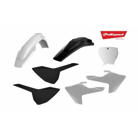 Kit de plástica Polisport TC/FC 16-18 Blanco / Negro - motoscamaralweb.com
