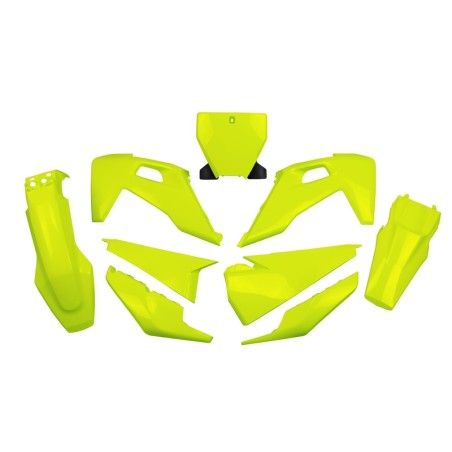 Kit plástica completo UFO Husqvarna amarillo fluor - Husqvarna TC/FC - motoscamaralweb.com