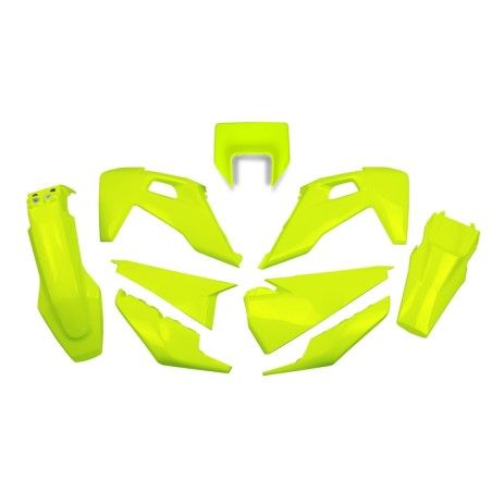 Kit plástica UFO amarillo flúor Husqvarna FE/TE - motoscamaralweb.com