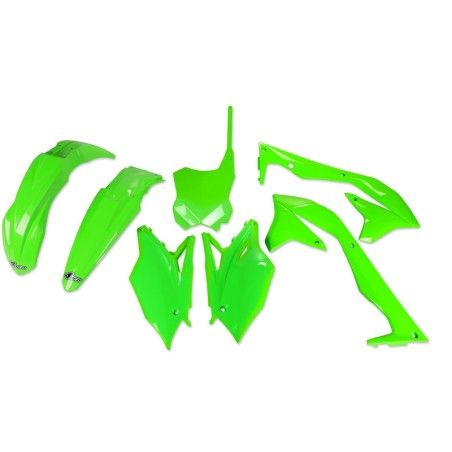 Kit plástica UFO verde fluor Kawasaki KX450F - motoscamaralweb.com