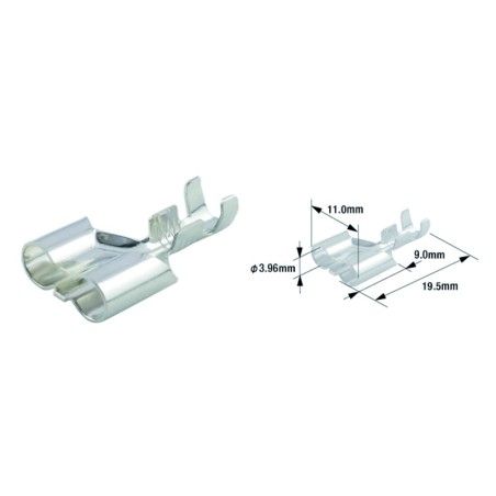 Terminal de cable doble hembra universal redonda TOURMAX - motoscamaralweb.com
