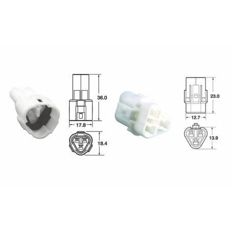 Juego de conectores 3 vias Series 090 SMTO BIHR tipo original Ø0.85mm²/1.25mm² - 5 Juegos completo - motoscamaralweb.com