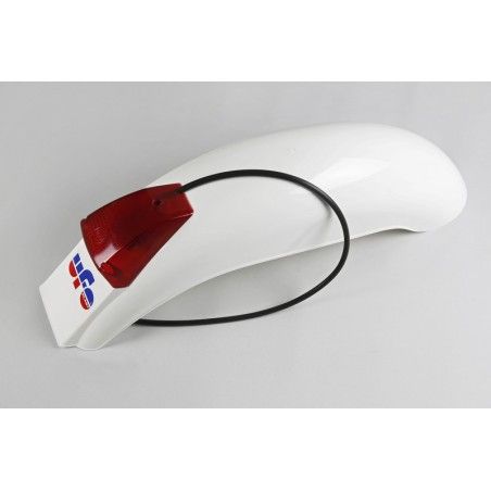 Guardabarros trasero universal UFO Preston con luz (1975-1979) blanco ME08031-W - motoscamaralweb.com