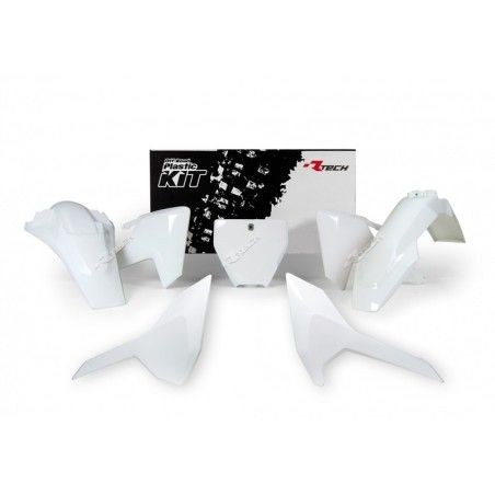 Kit de plástica RACETECH (5 piezas) - Blanco - motoscamaralweb.com