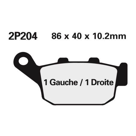 Juego pastillas de freno NISSIN 2P204NS Tra. XLV600/651 - motoscamaralweb.com