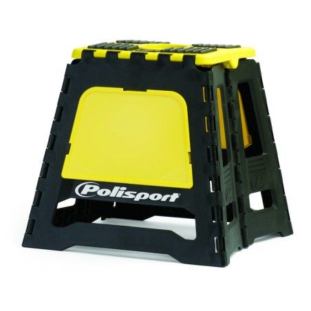 Caballete plegable de plástico Polisport amarillo 8981500001 - motoscamaralweb.com