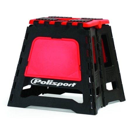 Caballete plegable de plástico Polisport rojo 8981500004 - motoscamaralweb.com