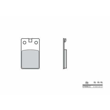 Pastillas de freno orgánicas Brembo 07008 - motoscamaralweb.com