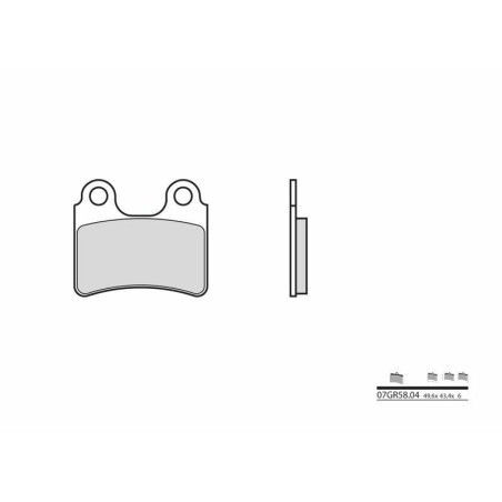 Pastillas de freno orgánicas Brembo 07GR5804 - motoscamaralweb.com