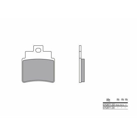 Pastillas de freno sinterizadas Brembo 07GR71SD - motoscamaralweb.com