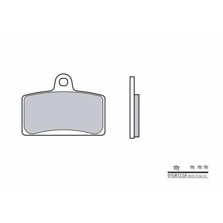 Pastillas de freno sinterizadas Brembo 07GR72SA - motoscamaralweb.com