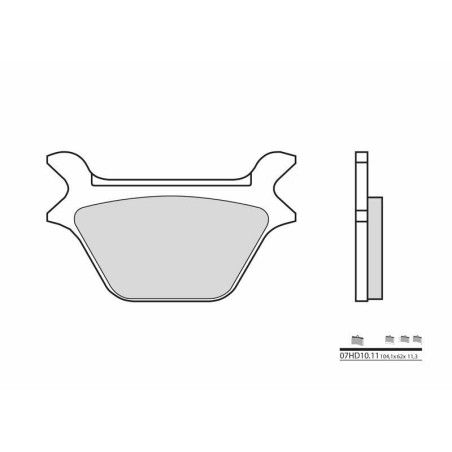 Pastillas de freno orgánicas Brembo 07HD1011 - motoscamaralweb.com