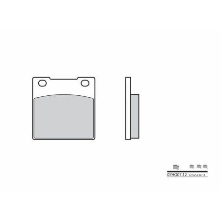 Pastillas de freno orgánicas Brembo 07HO0712 - motoscamaralweb.com