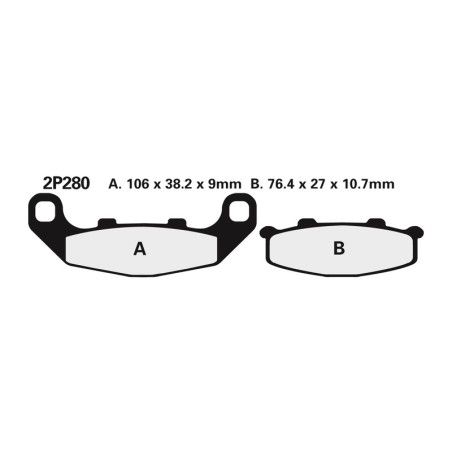 Juego pastillas de freno NISSIN 2P280NS Tra. RGV250 93 - motoscamaralweb.com