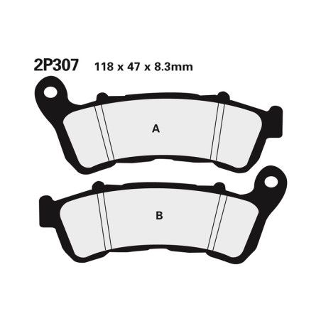 Juego pastillas de freno NISSIN 2P307ST Del. NC700S. X ABS - motoscamaralweb.com
