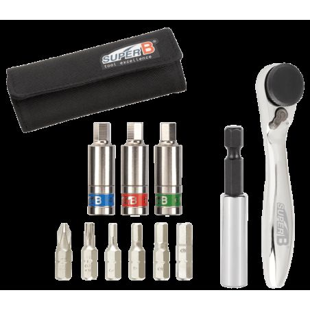 Mini llave de par con carraca Super B - 4/5/6 Nm - motoscamaralweb.com