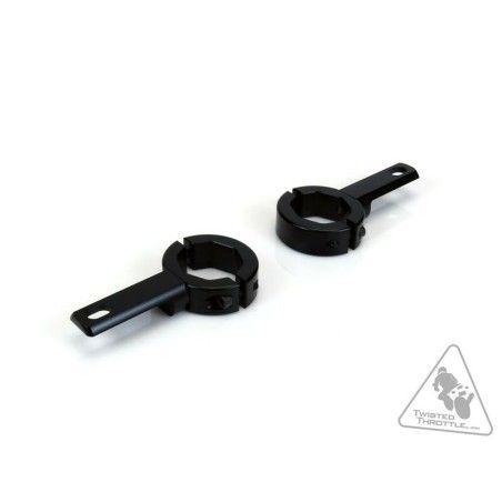 Soporte al chasis/defensas para luces Denali Ø32-38mm Color negro - motoscamaralweb.com